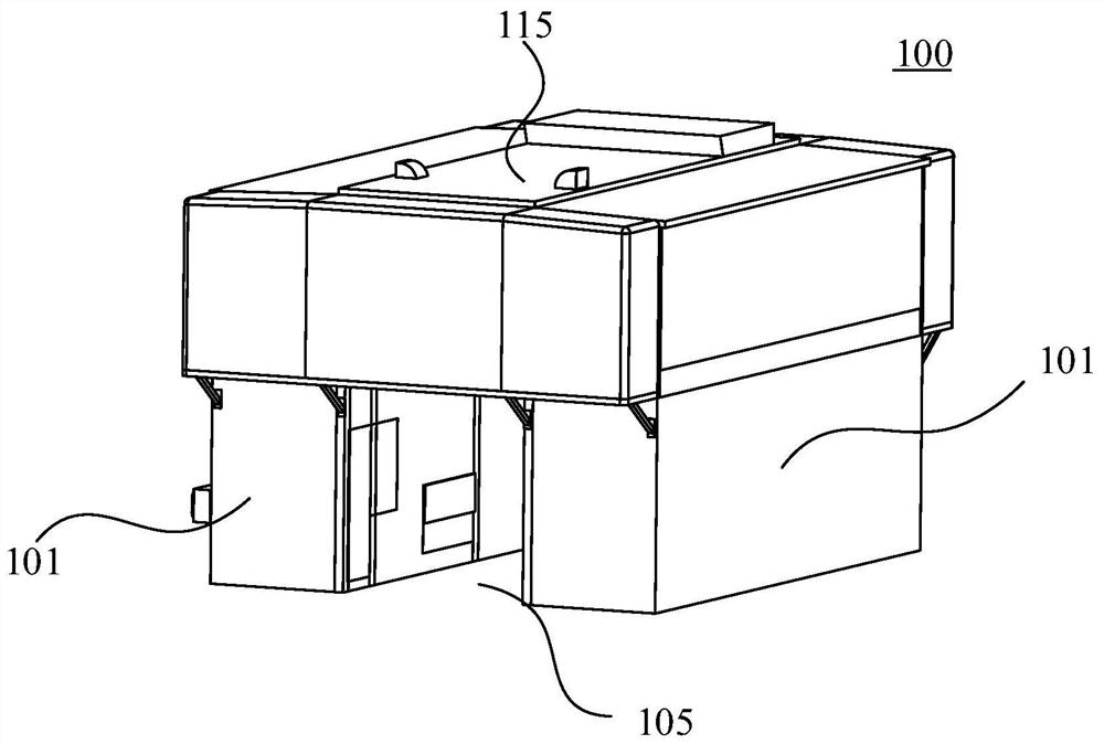 Emergency door device for battery swap station, control method of emergency door device and battery swap station