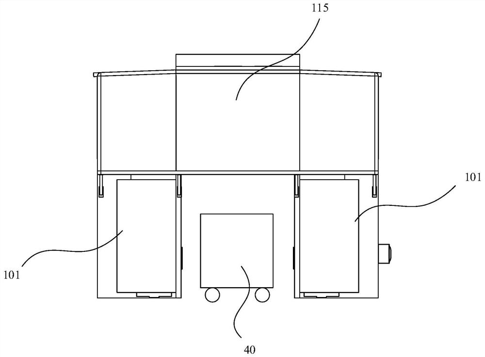 Emergency door device for battery swap station, control method of emergency door device and battery swap station