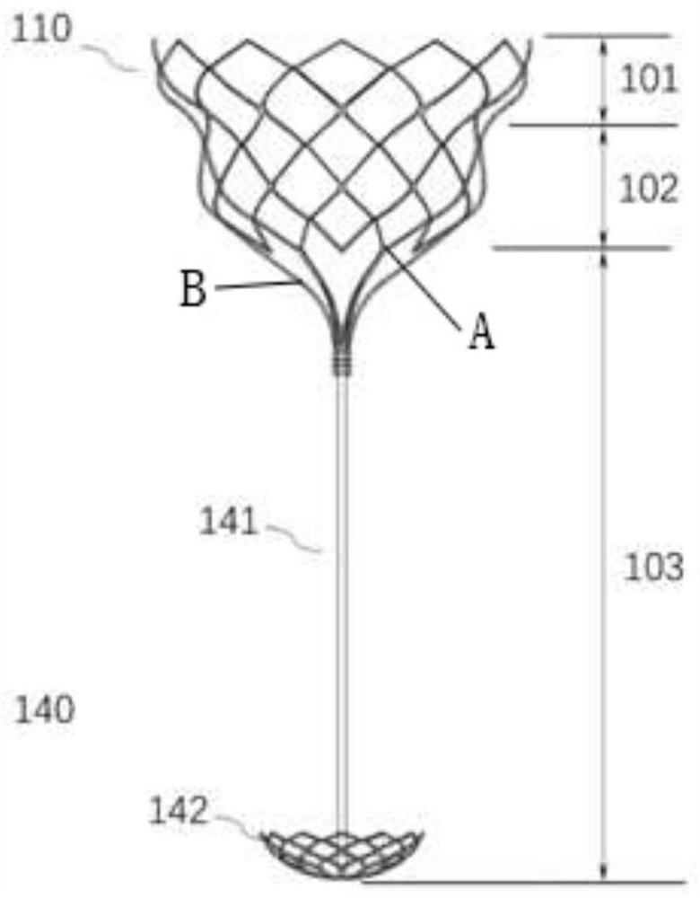 Mitral valve device implanted through atrial septum and implantation method