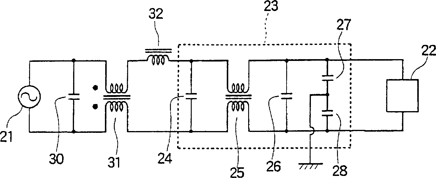 Noise filter and plc modulator-demodulator using same