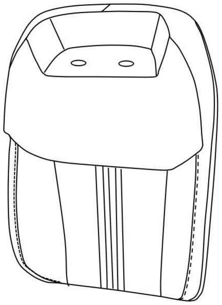 Car seat seamless headrest cavity surface protection structure and manufacturing method thereof