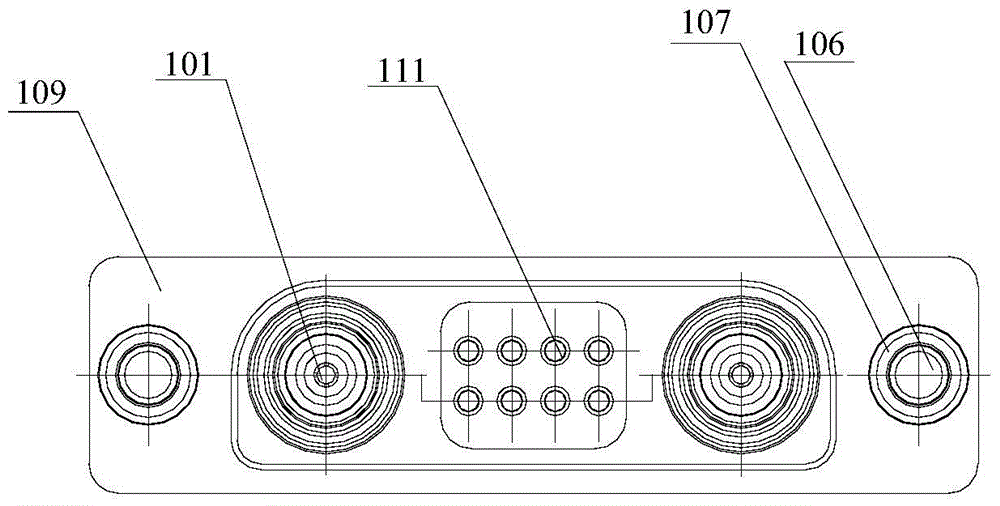 Rectangular high and low frequency mixed connector assembly