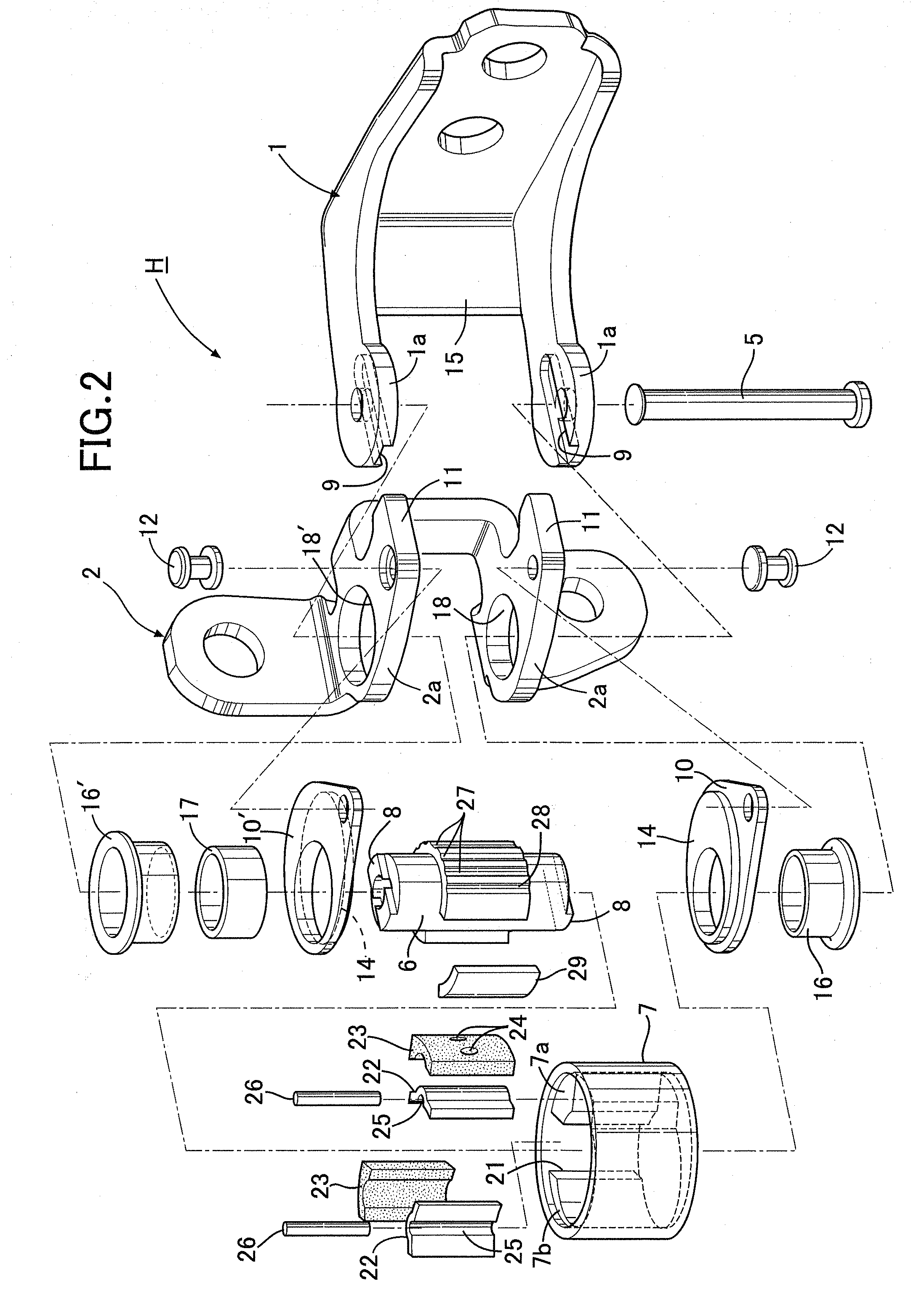 Checker-equipped door hinge device for vehicle