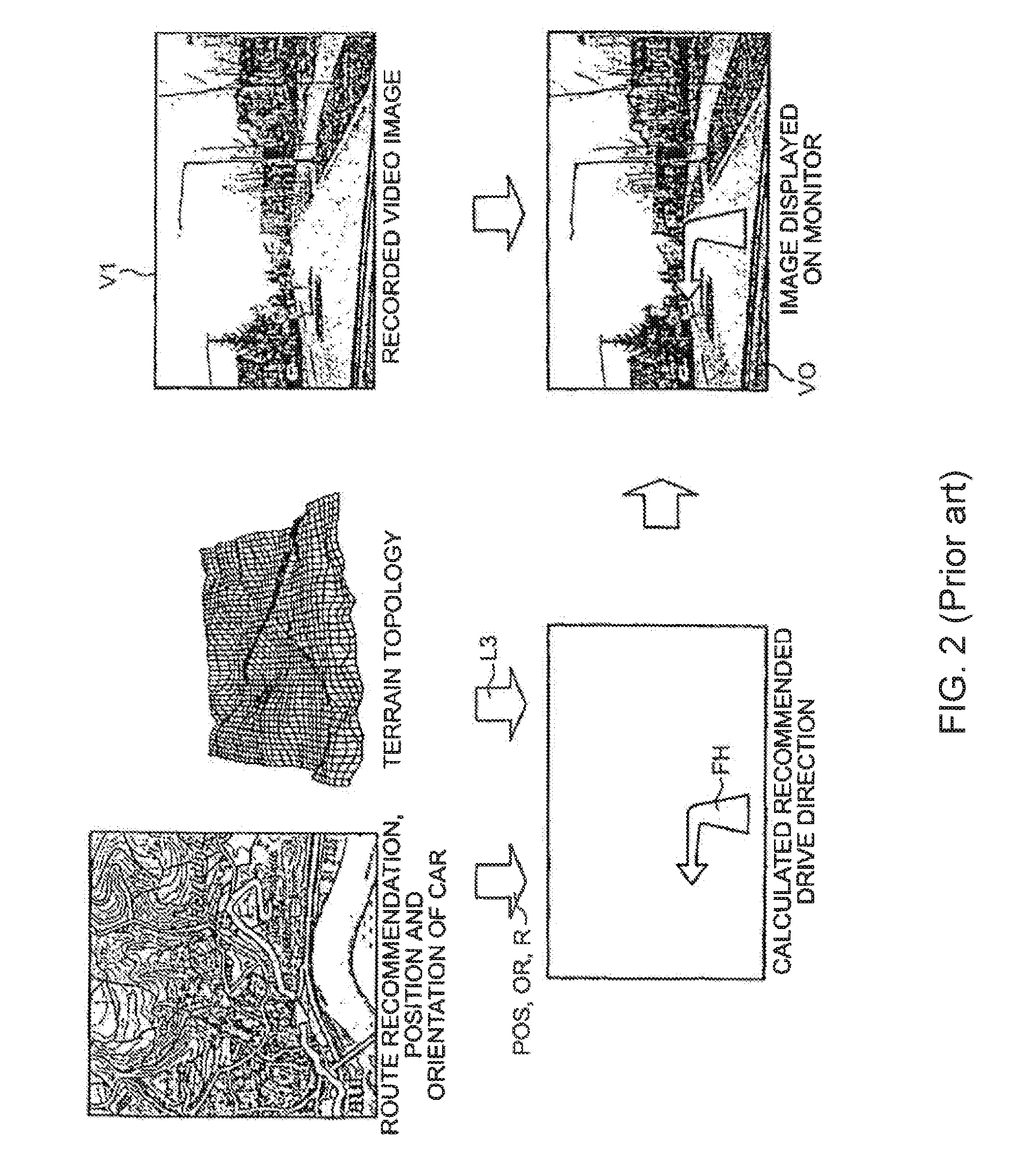 Method and Apparatus for Displaying Three-Dimensional Terrain and Route Guidance