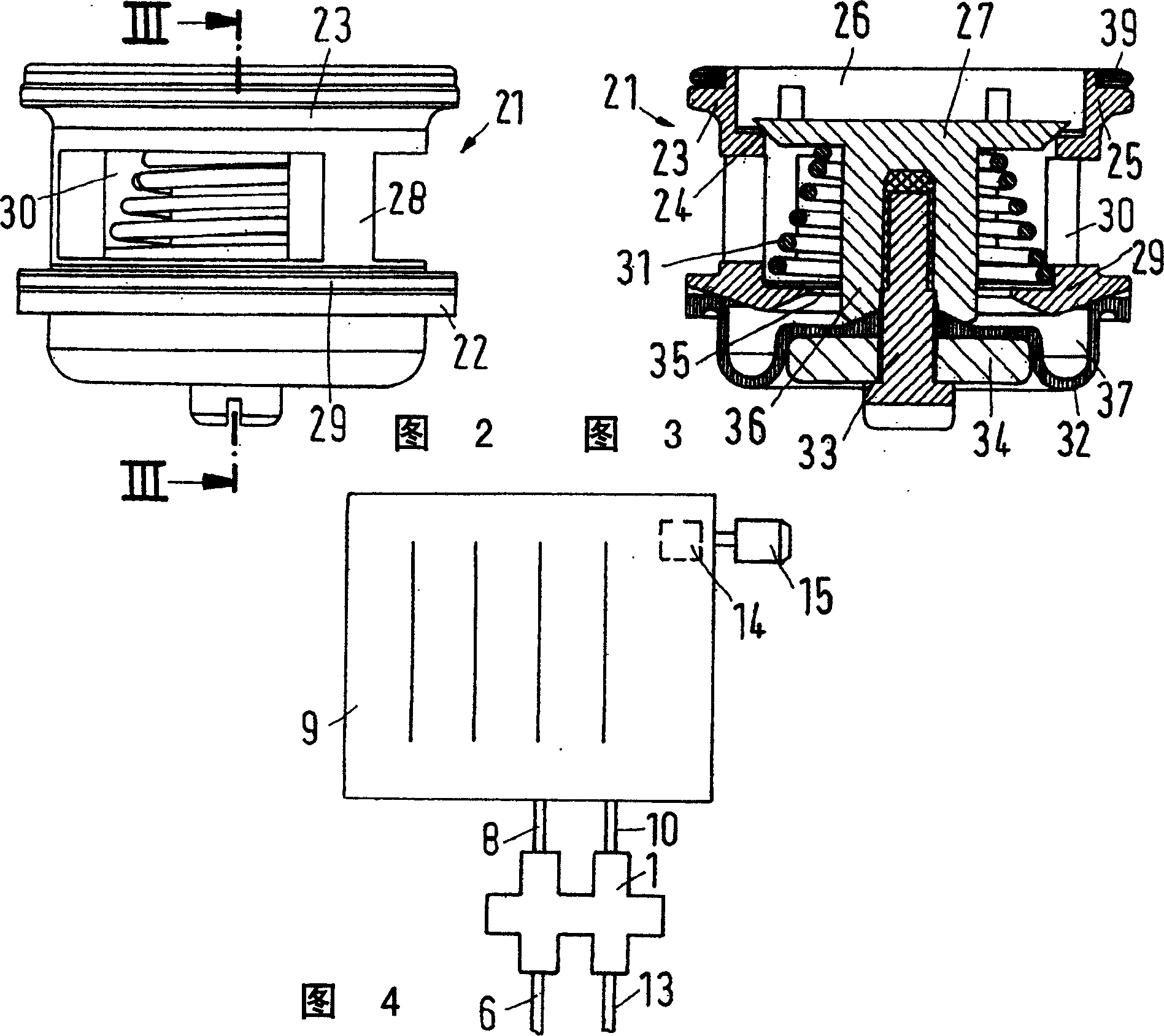 Valve apparatus for heat transfer, especially for heating element