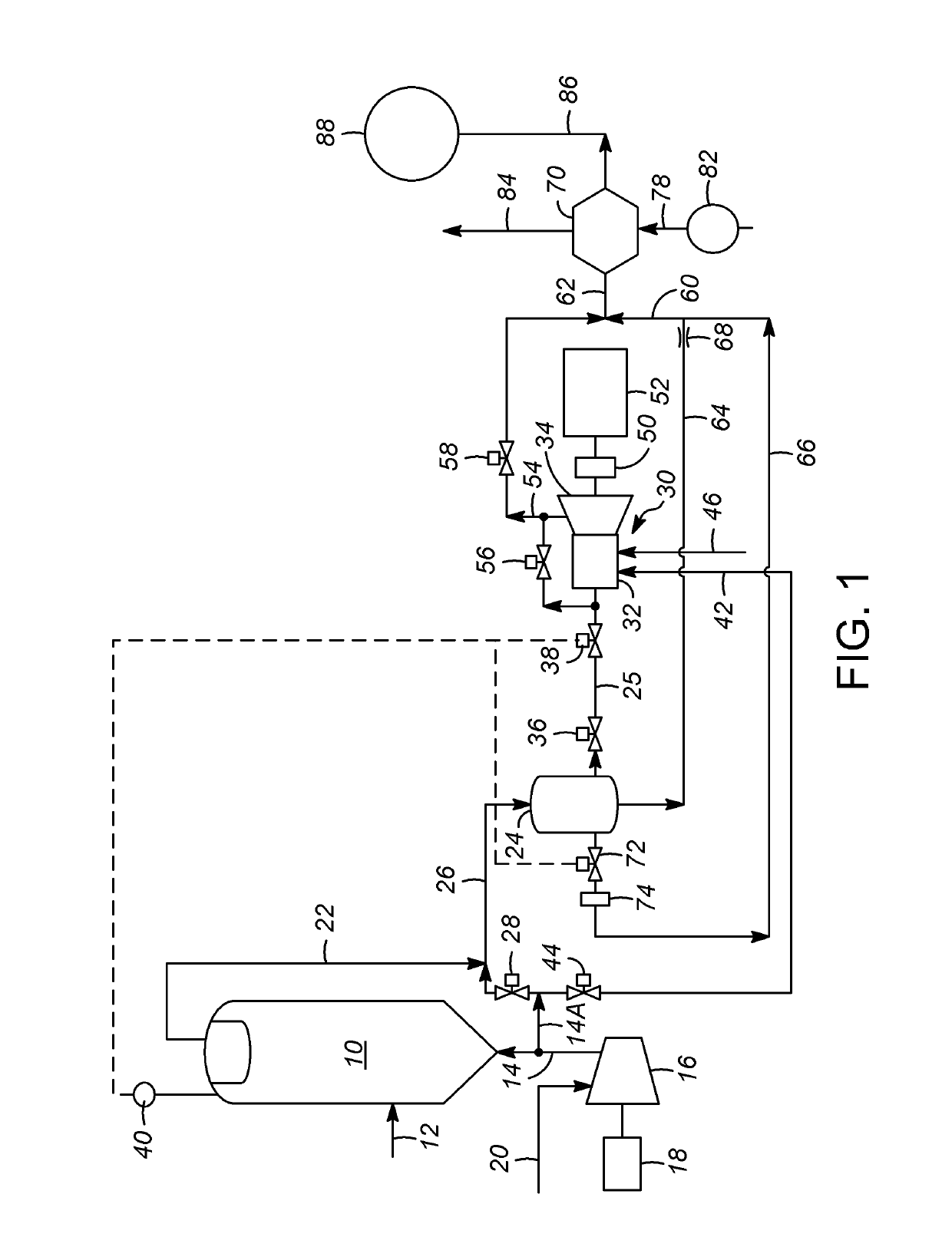 System and process for recovering power and steam from regenerator flue gas