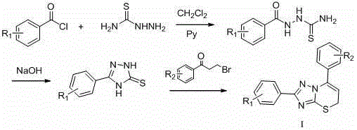 5H-[1, 2, 4] triazole [5, 1-b] [1, 3] thiazide derivative and application