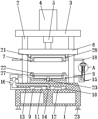 EVA secondary foaming formation machine and formation method thereof