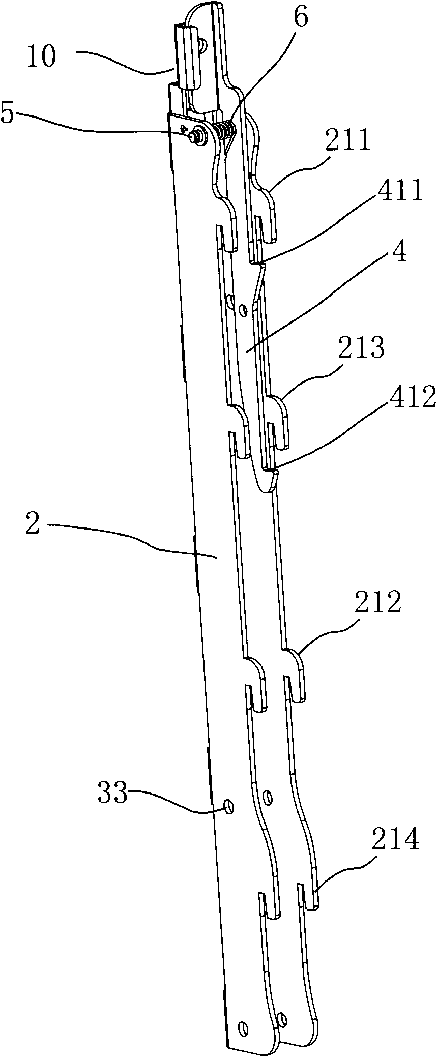 Self-locking wall hanging support with adjustable angle for flat panel display