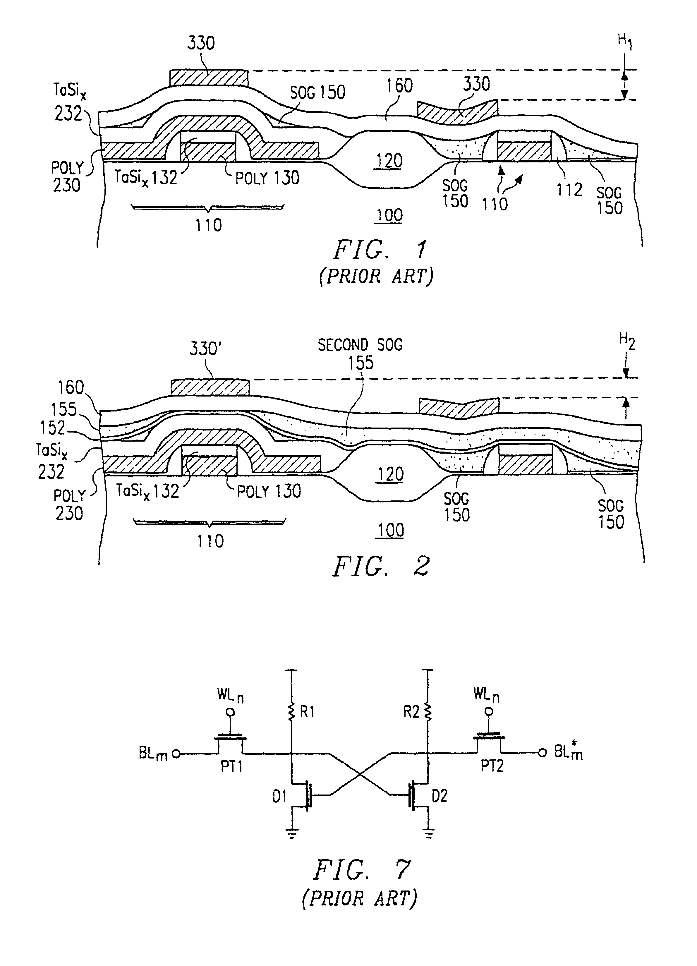 Sram cell fabrication with interlevel Dielectric planarization