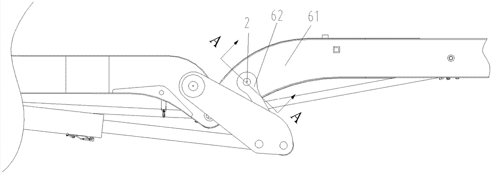 Mounting structure of pin shaft, jib structure of engineering machinery and concrete pumping device