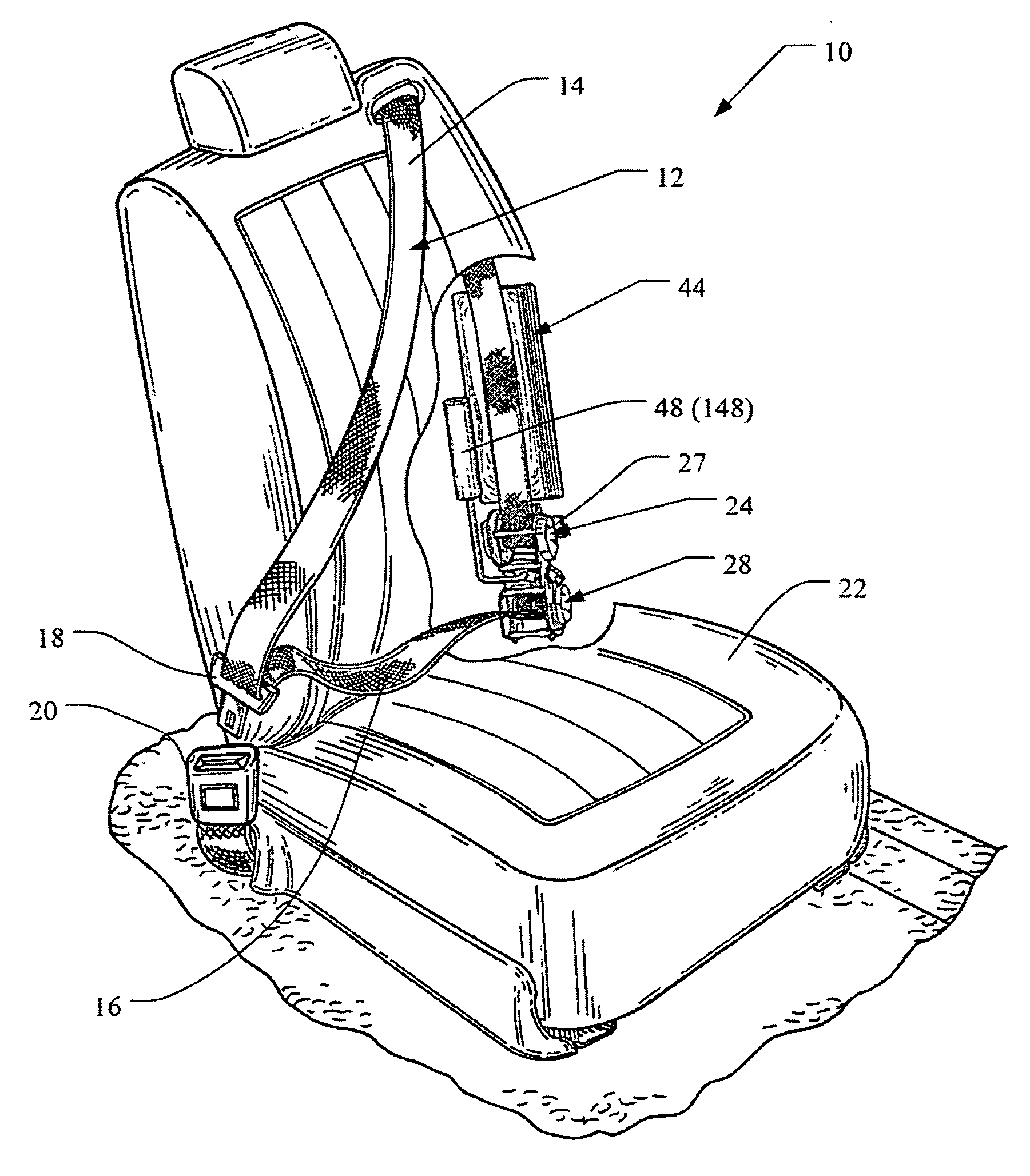 Dual Spool Retractor in Belt-in-Seat