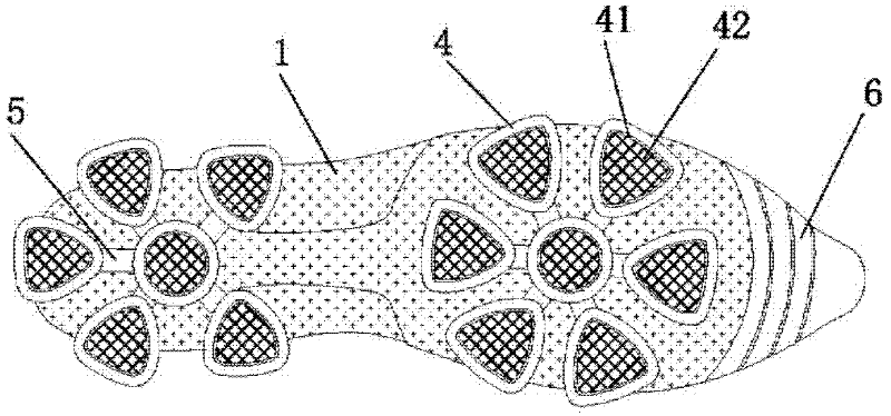Sole with multi-layer shock absorption system