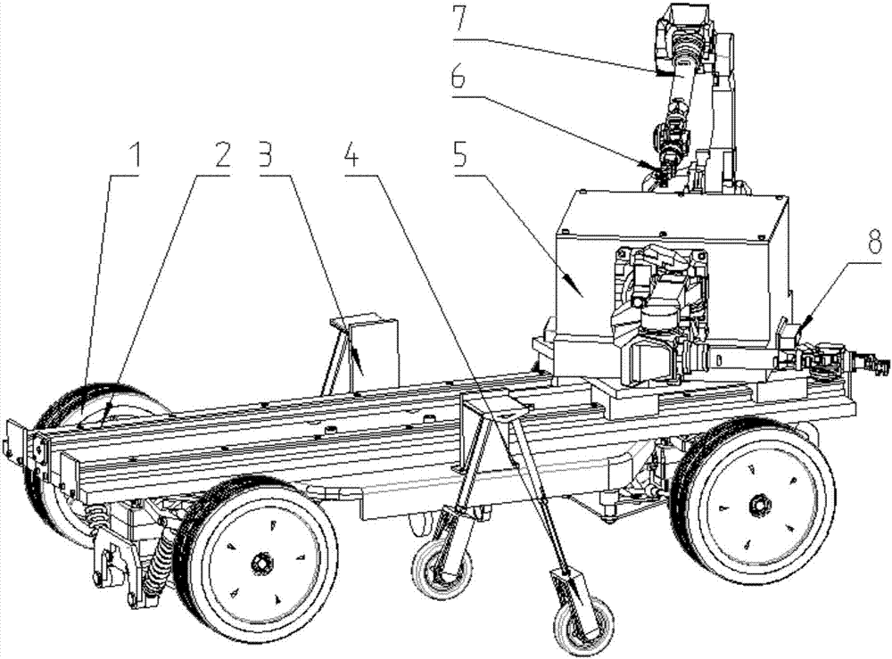 Wheeled leg type movable rescuing robot