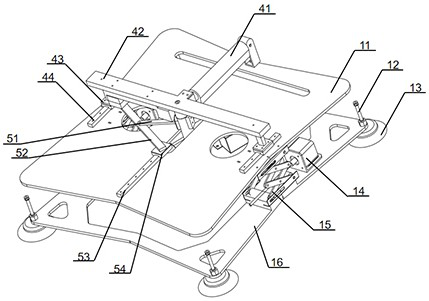 Vacuum adsorption type four-corner starfish wall-climbing robot based on lifting platform mechanism