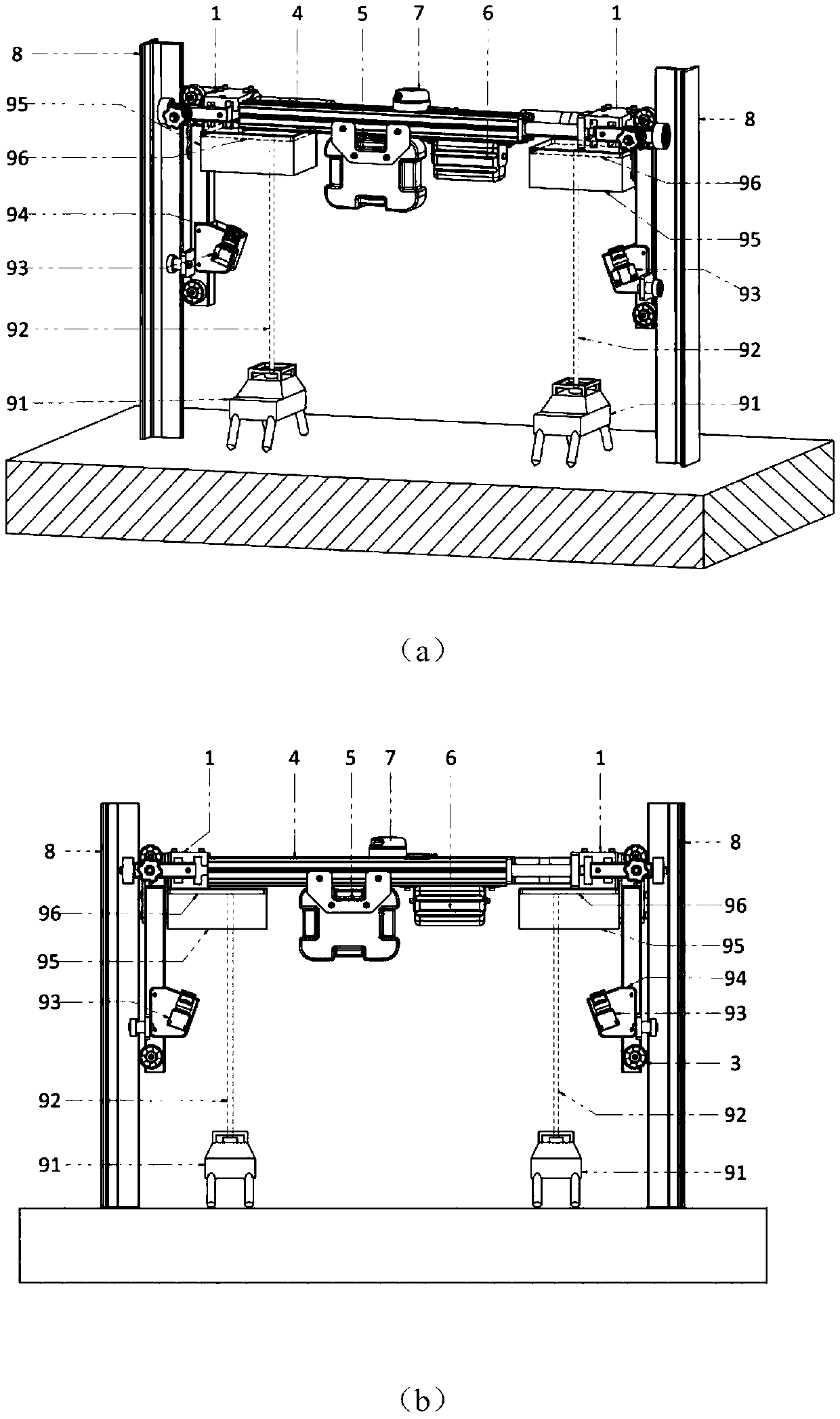 Elevator guide rail quality detecting device and method