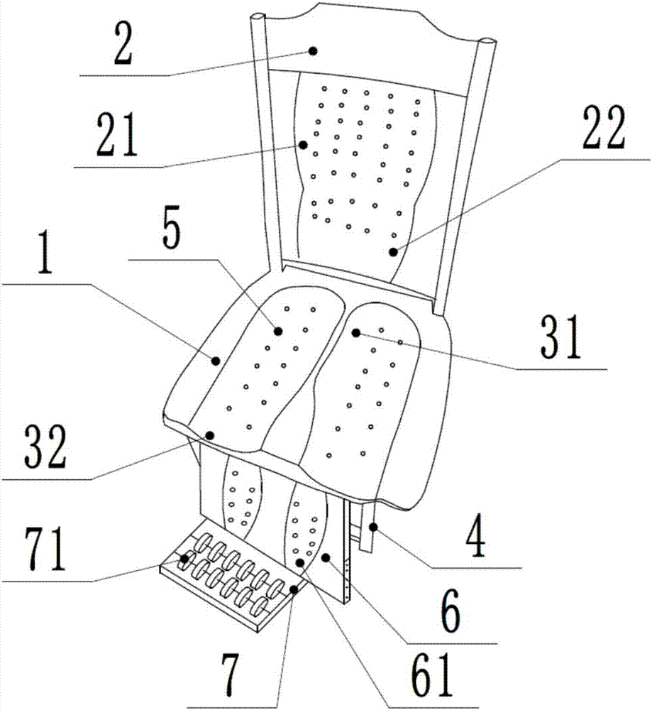 Chair in human body model