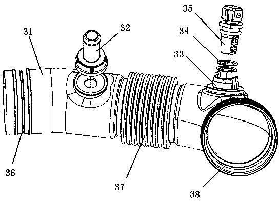 Air inlet device of automobile engine and automobile with air inlet device