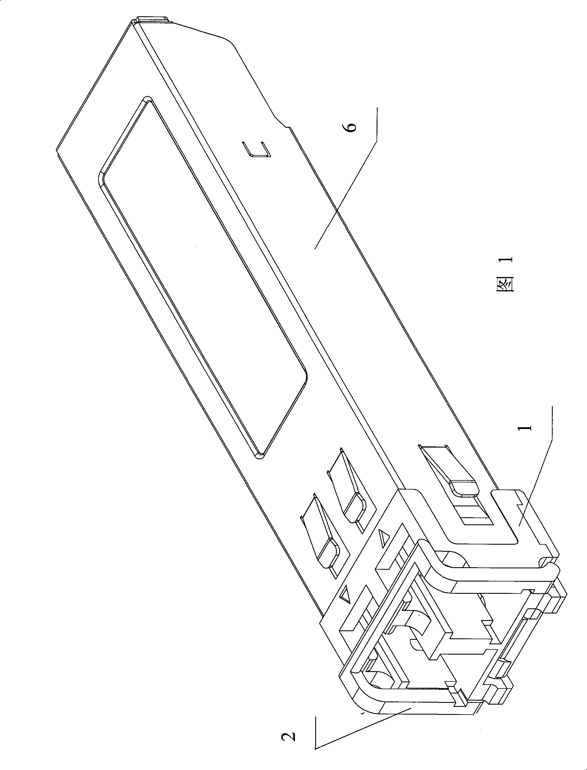 Minimized optical module structure integrated with sending and receiving capable of hot-plug