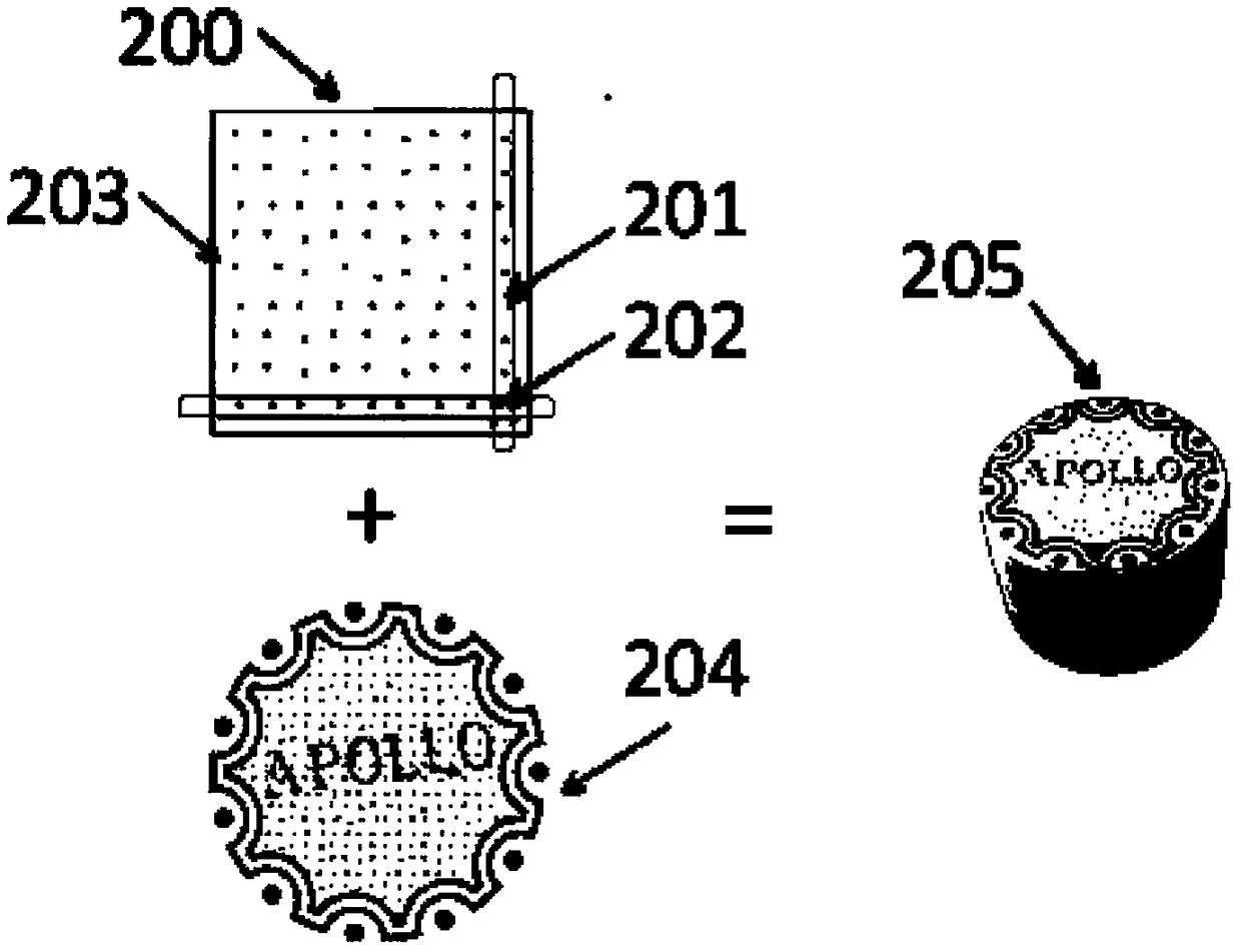 Packaging container constructive method for directly spraying codes to low-lying portions of concave deep containers