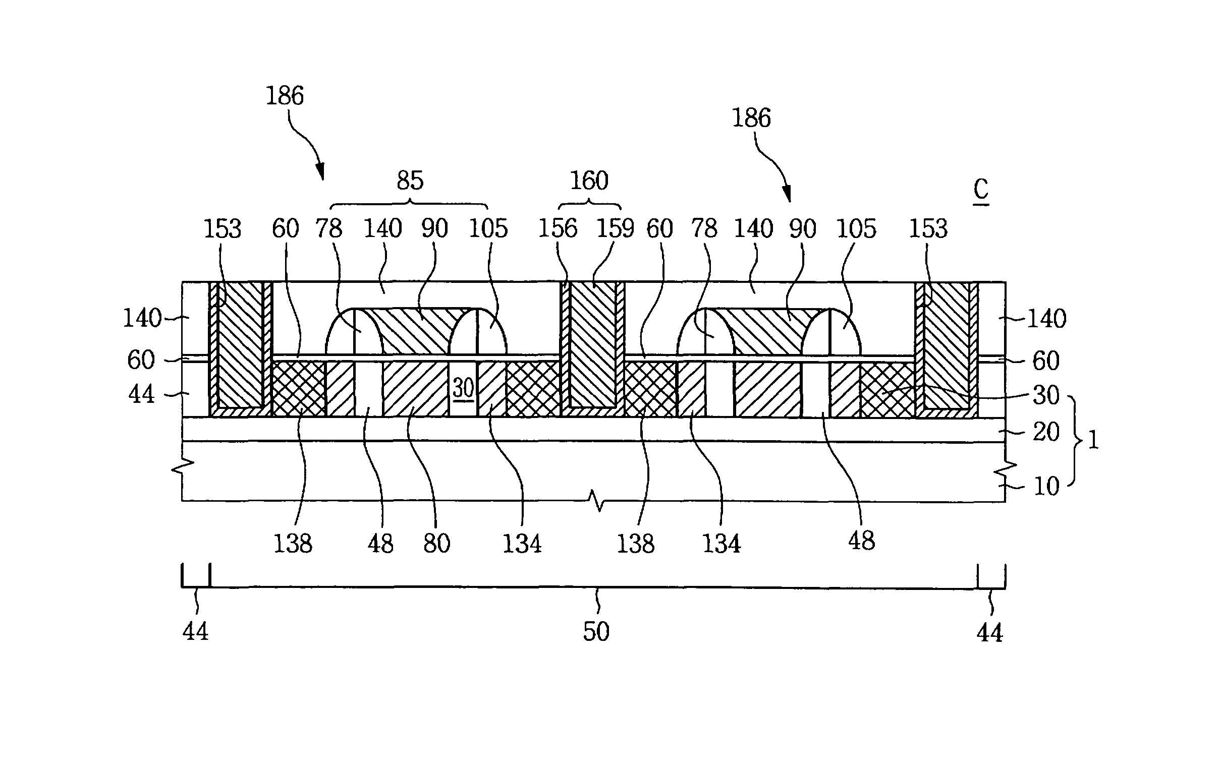 Transistors, semiconductor memory cells having a transistor and methods of forming the same