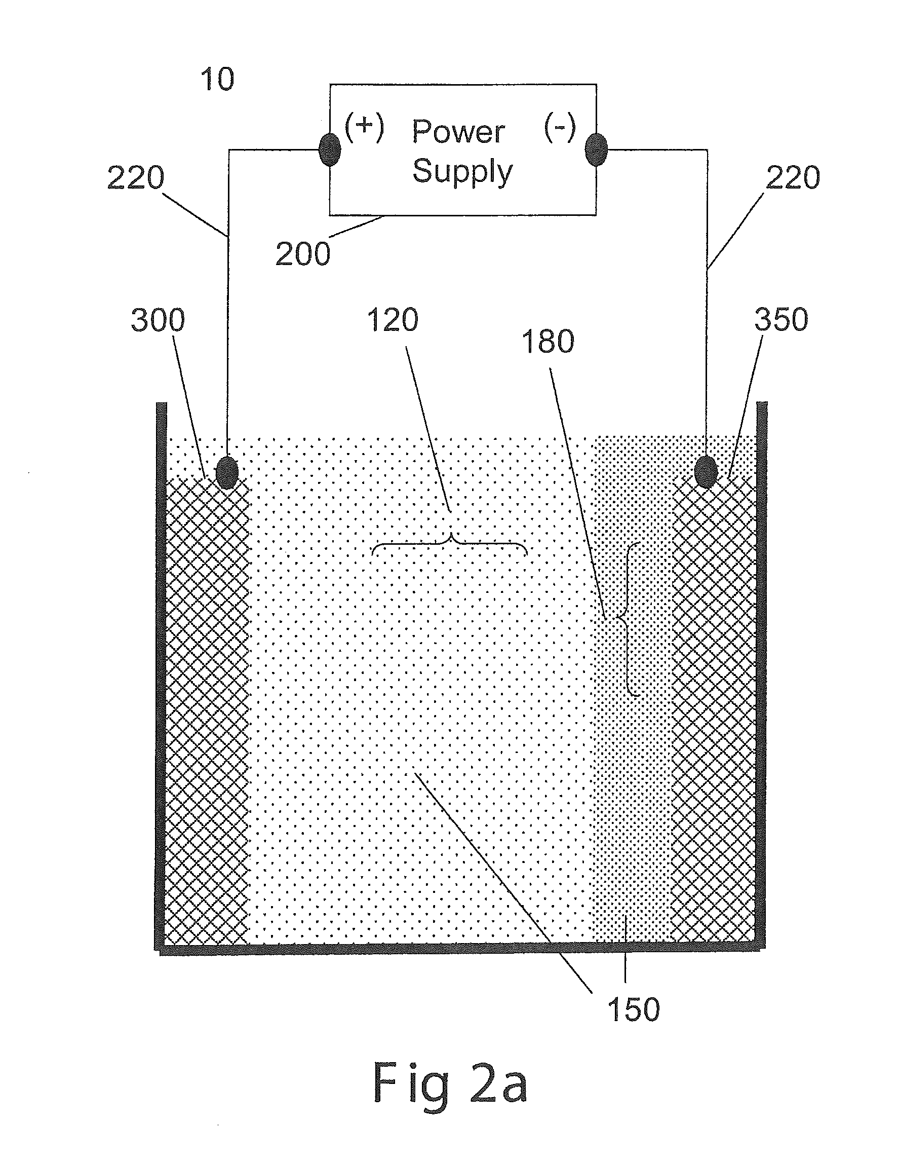 Electrolytic system and method for filtering an aqueous particulate suspension