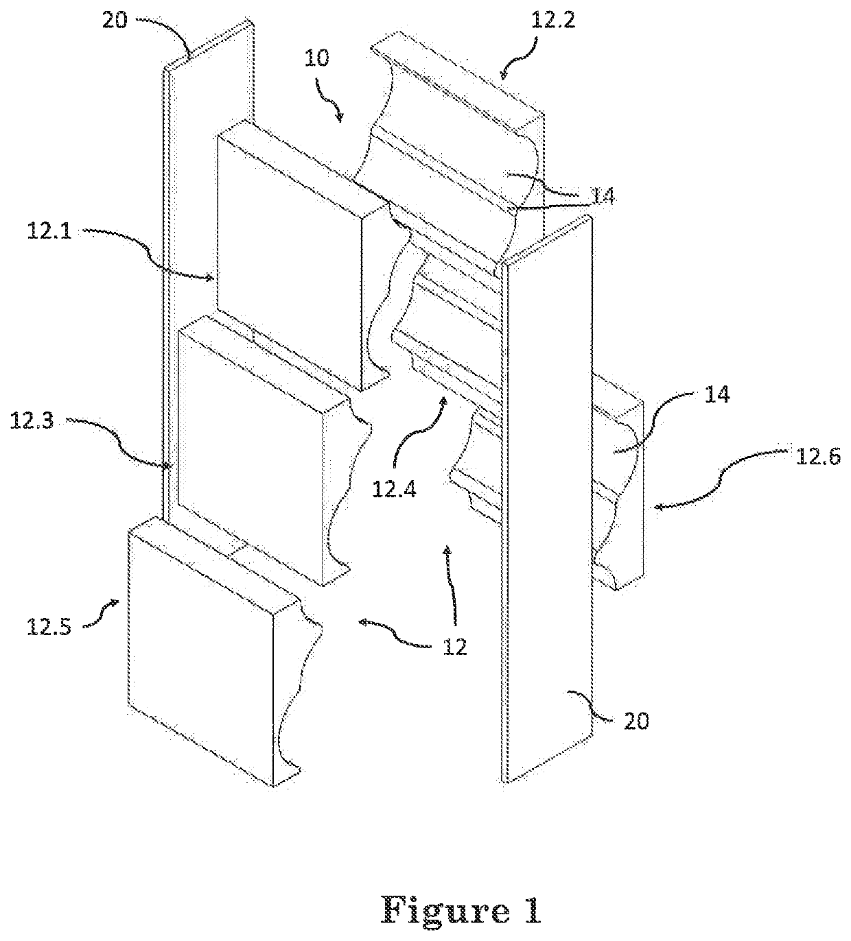 Method for Casting a Construction Element and a Mould for Use in the Method