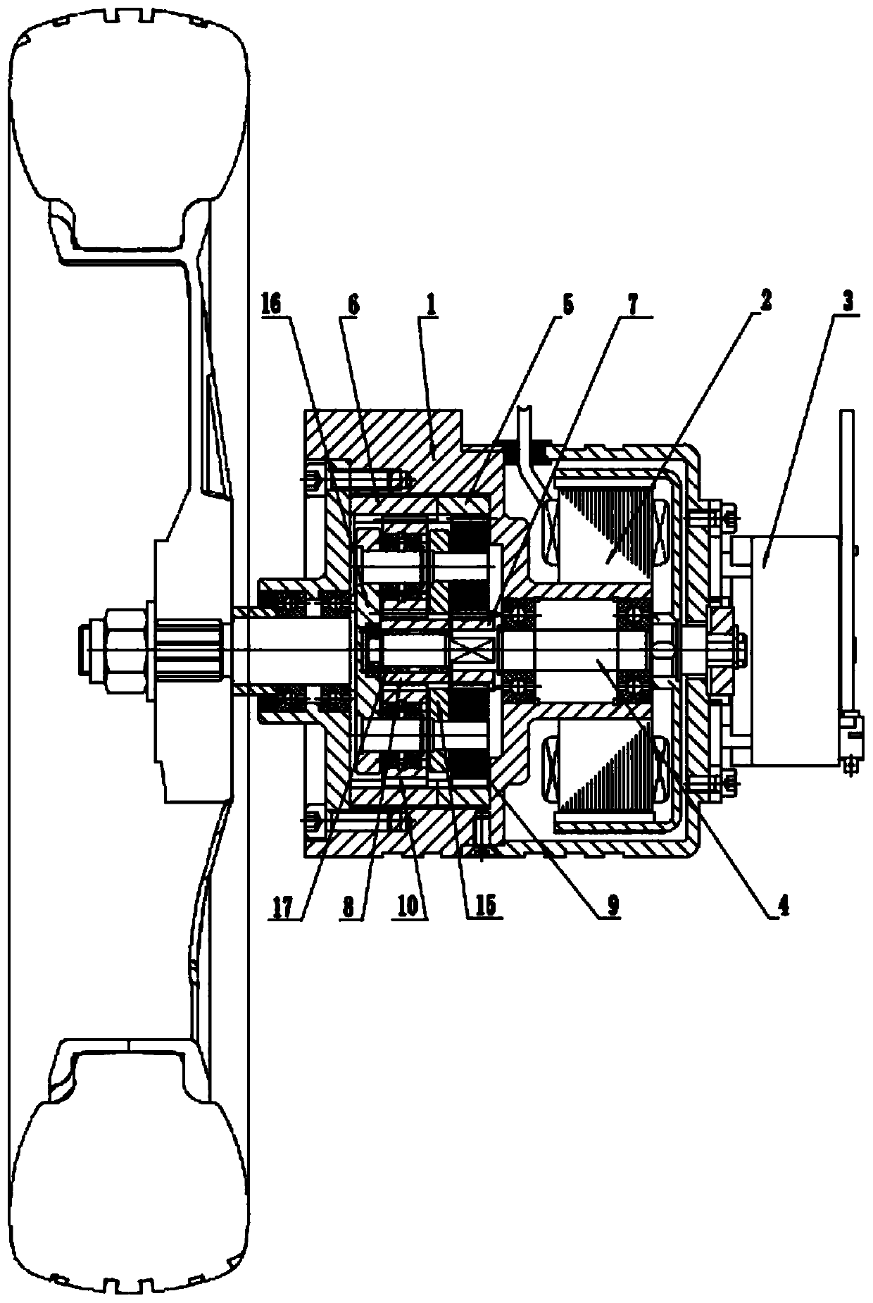 Driving motor assembly for electric vehicle