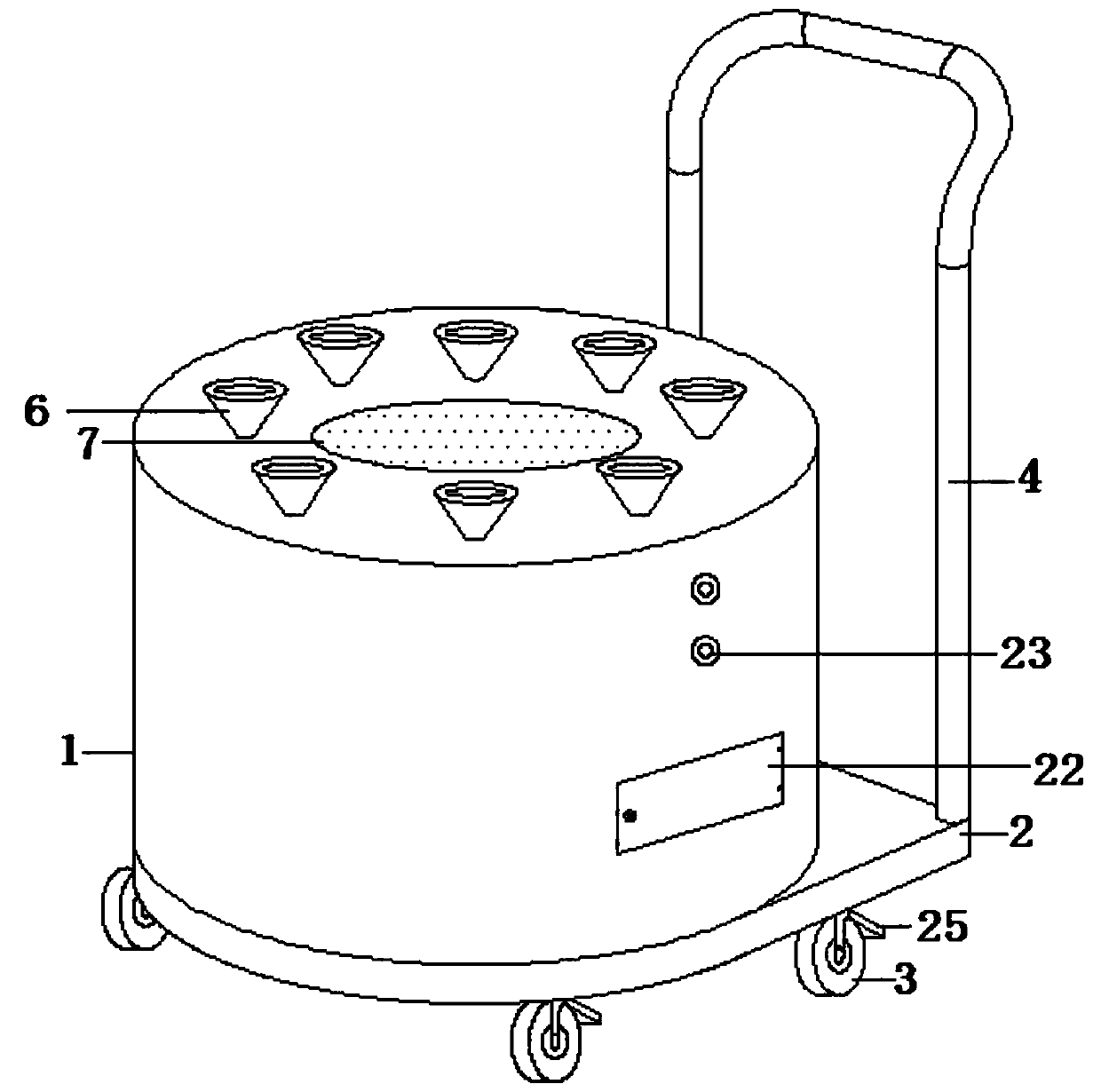 Multi-occasion rapid mosquito catching mobile cart