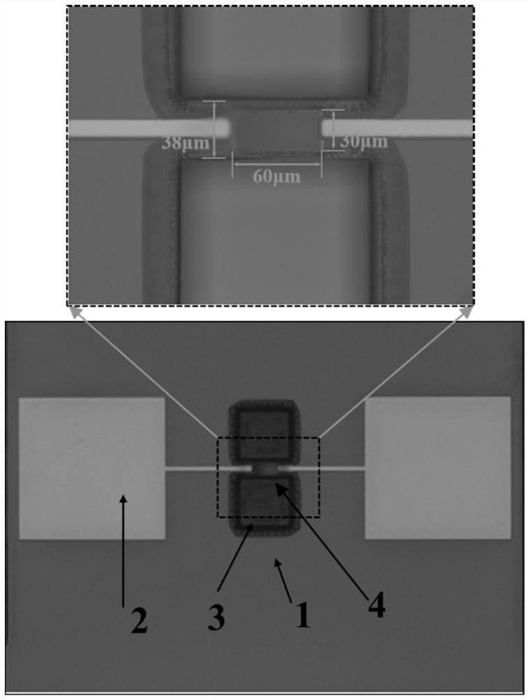 Preparation method of terahertz detector based on suspended micro-bridge process