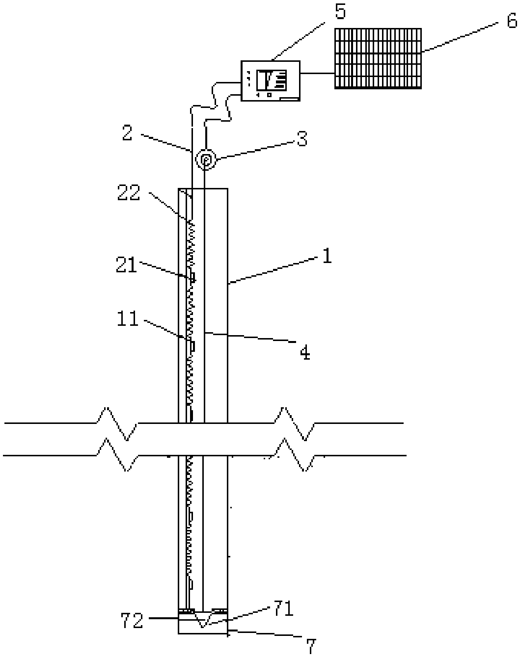 A kind of automatic monitoring device for slope displacement and using method thereof