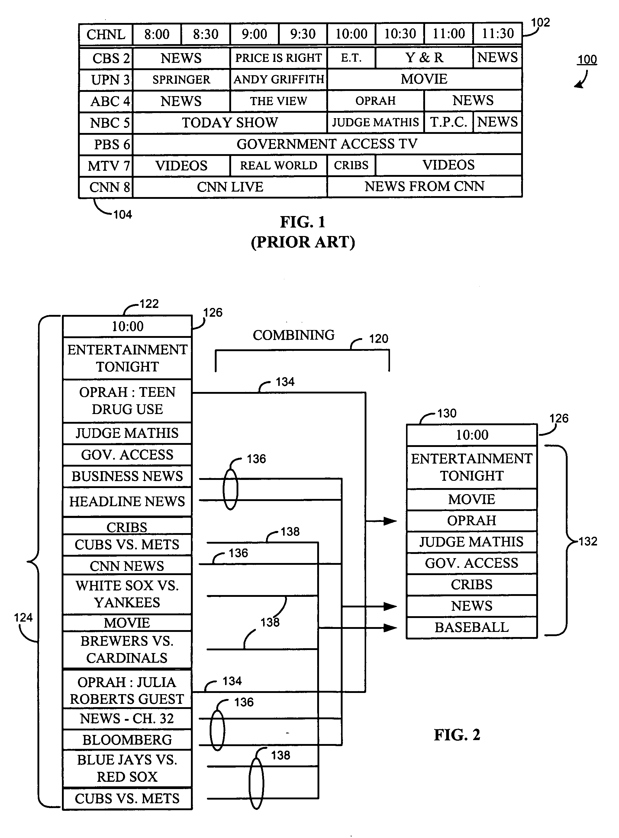 Method and apparatus for the display of electronic program guide information