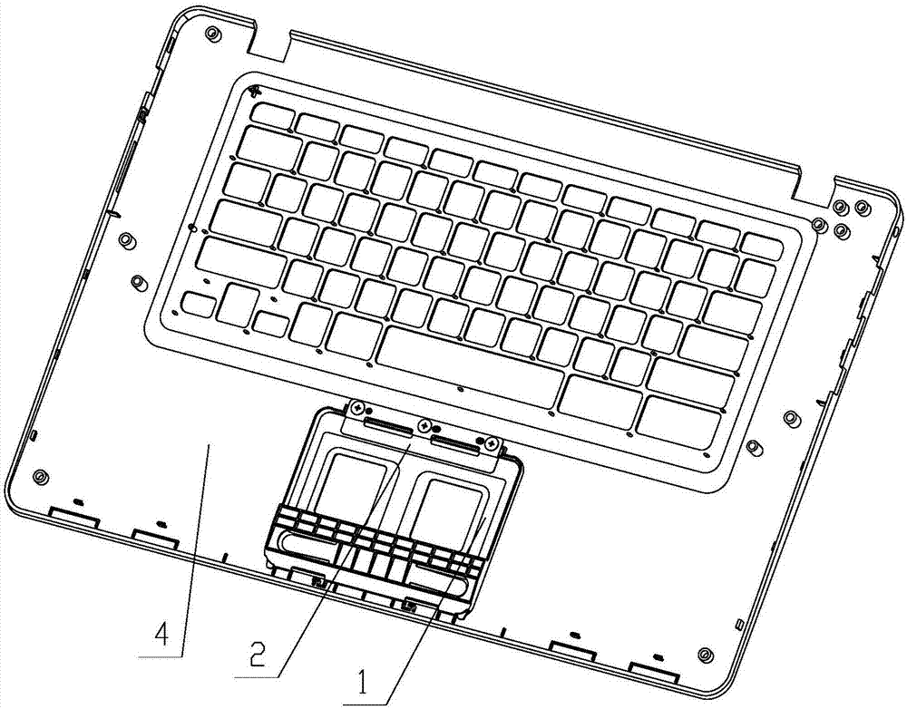 Novel notebook computer touch panel bracket and connecting structure thereof