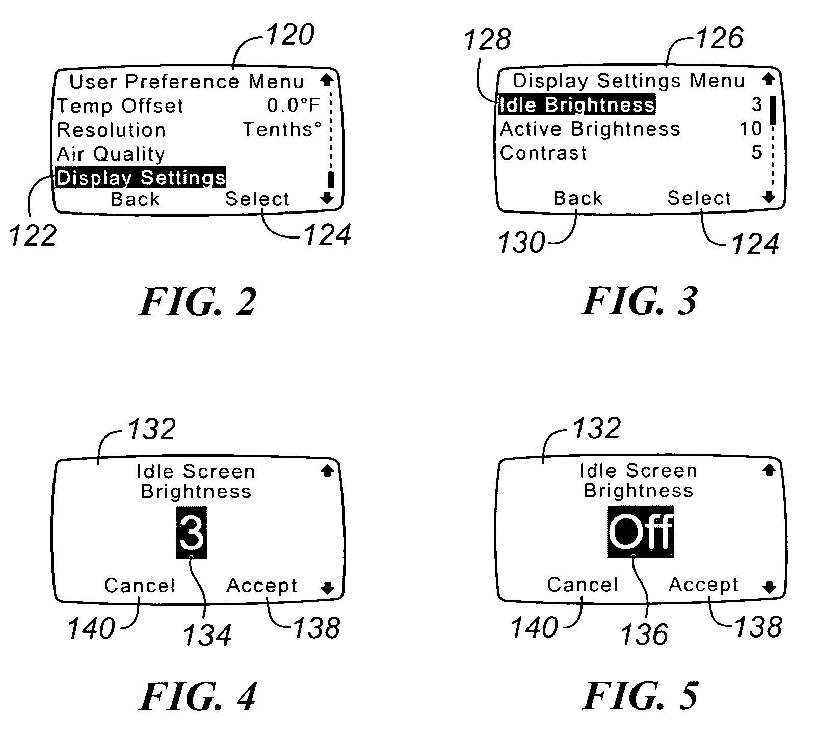 Thermostat display system providing adjustable backlight and indicators