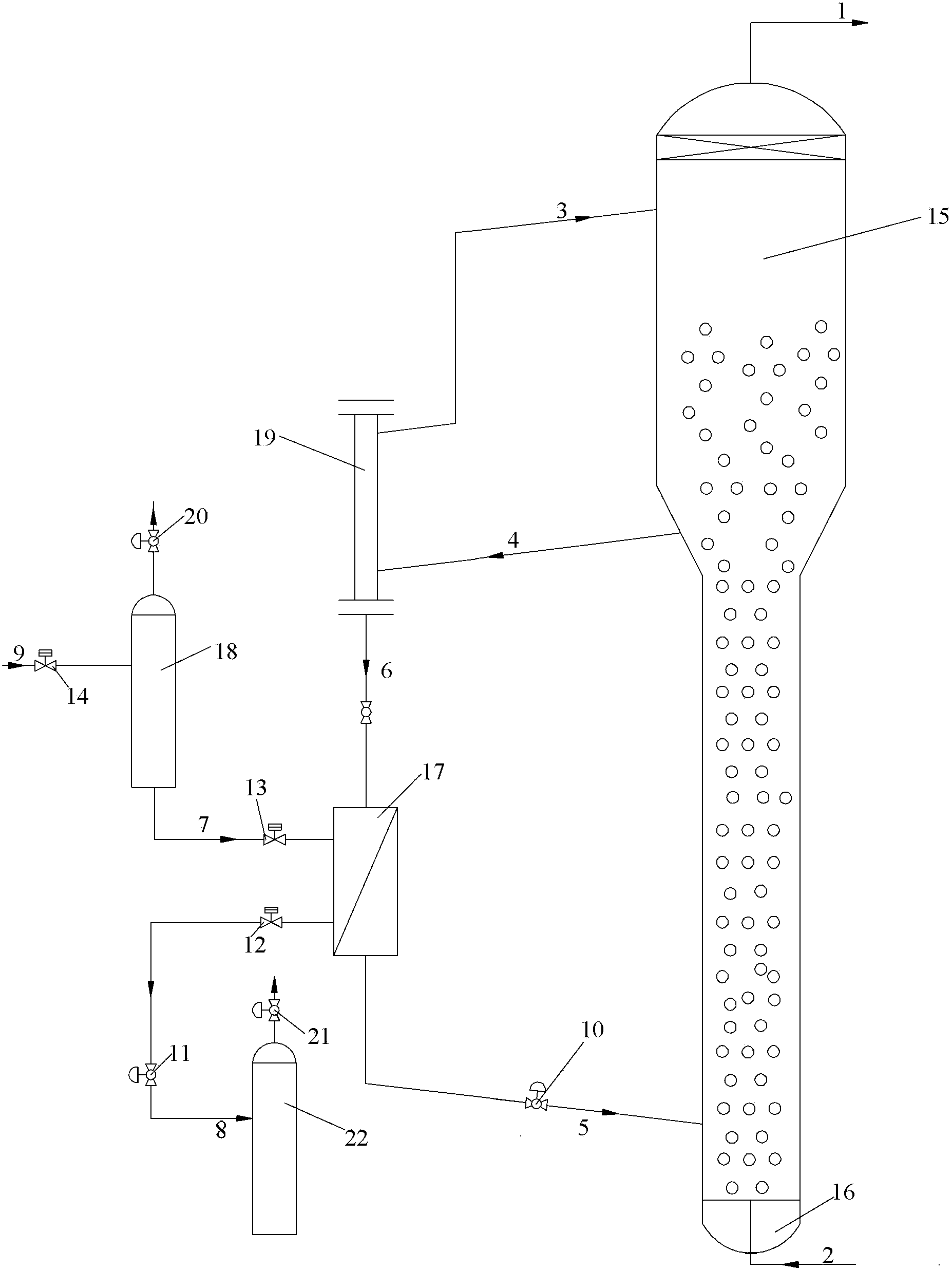 Fischer-Tropsch wax and catalyst filtering and back-flushing method for Fischer-Tropsch synthetic slurry bed reactor