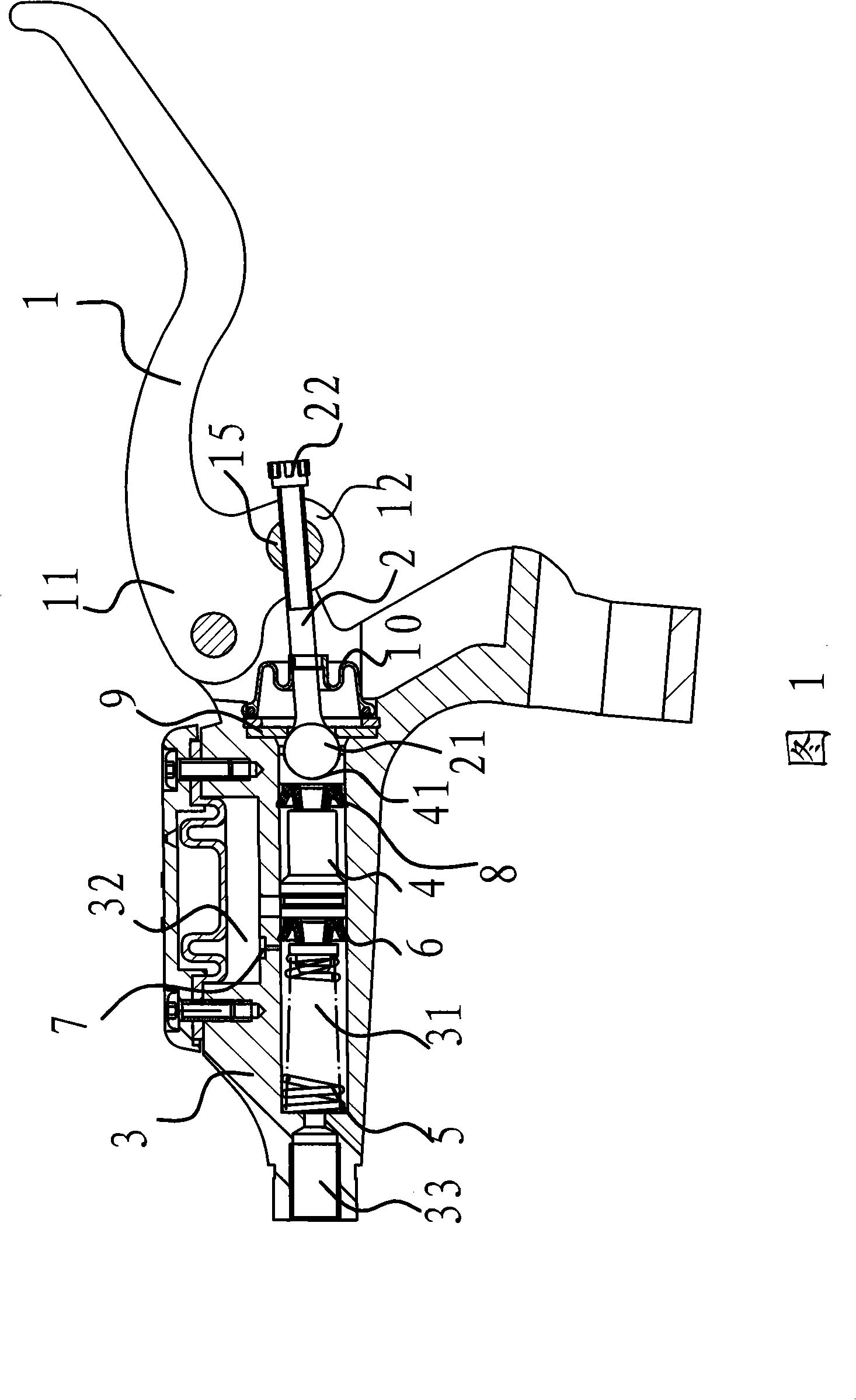 Adjusting mechanism for brake handle