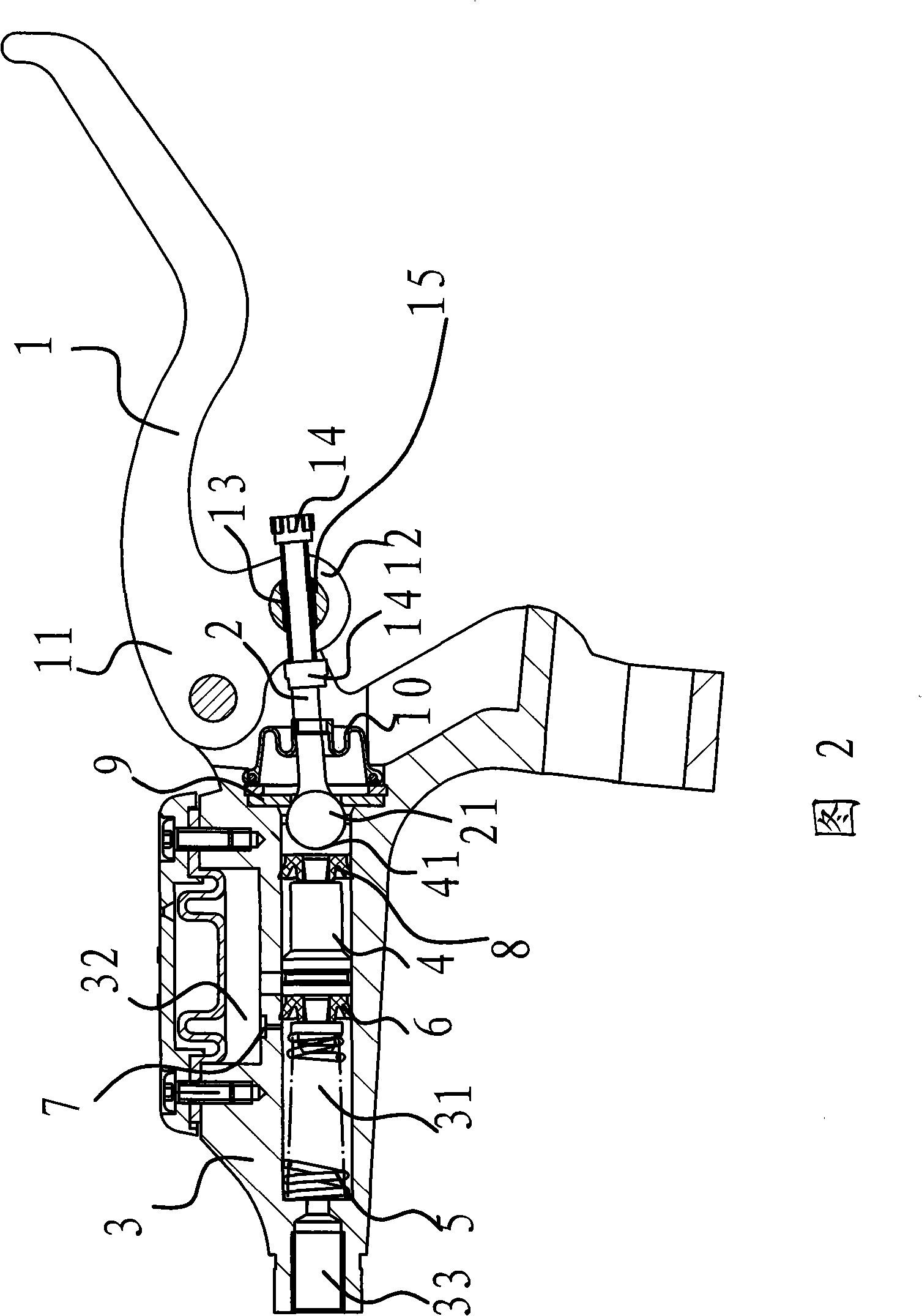 Adjusting mechanism for brake handle