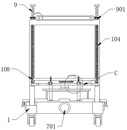 Stacking device for new energy automobile battery management