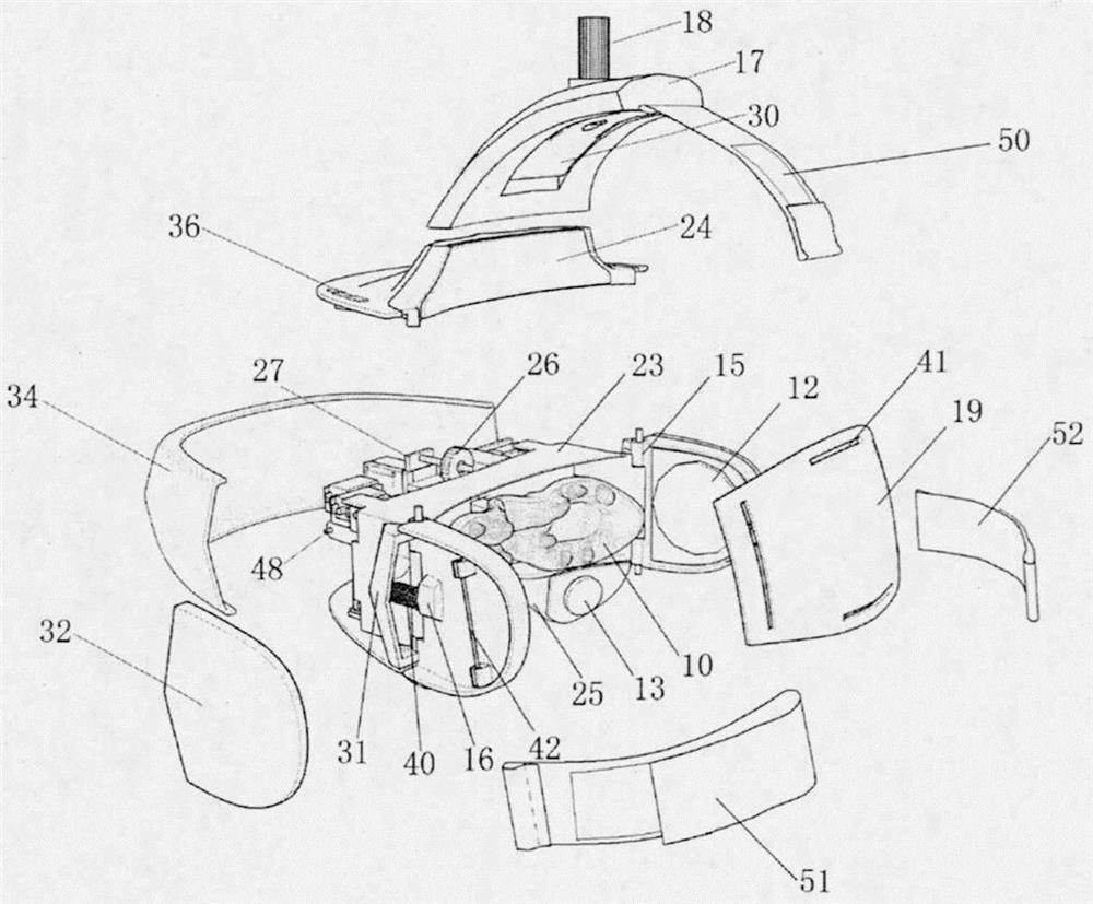 Eye acupoint thermal applying instrument capable of performing mechanical massaging and air-pressure massaging