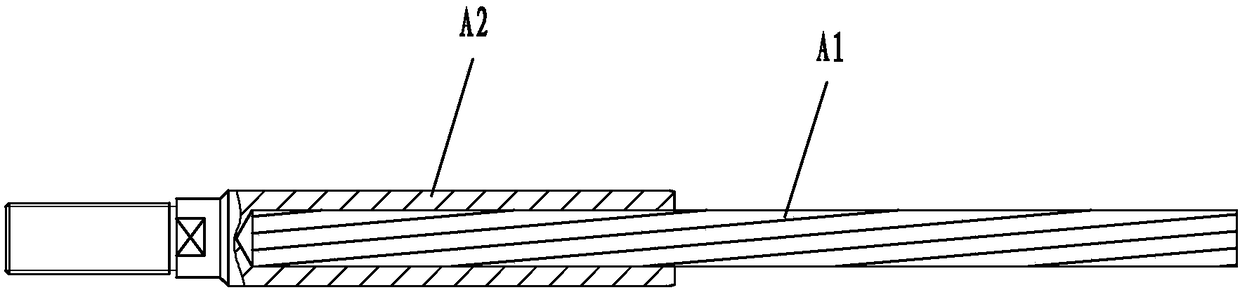 Large-diameter stainless steel stay cable and manufacturing method thereof