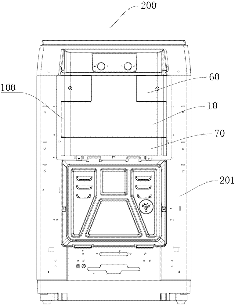 Washing machine washing agent box assembly and washing machine having same