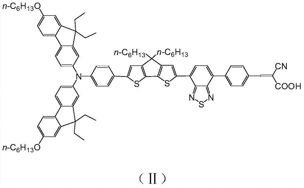Benzothiadiazole-cyanocinnamic acid receptor-containing organic dye and its use in dye-sensitized solar cell