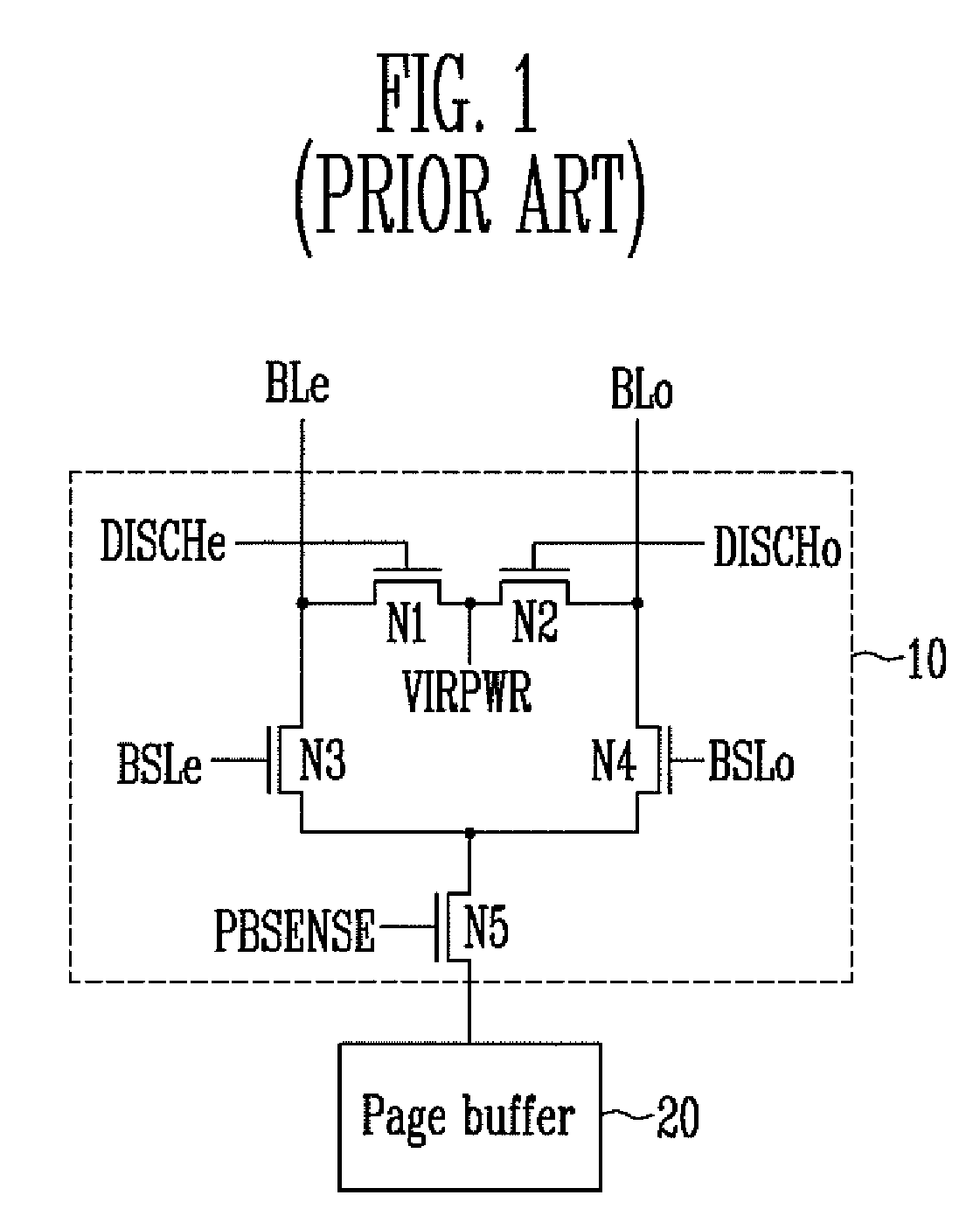 Method of testing for a leakage current between bit lines of nonvolatile memory device