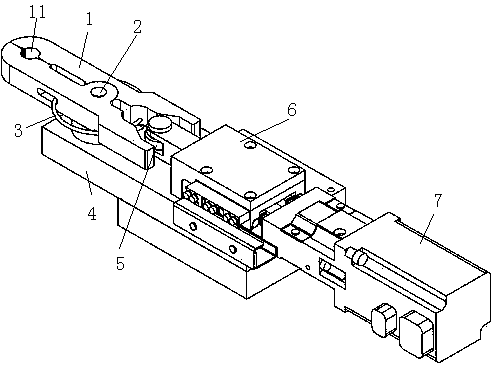 Weight swing prevention gap clamping mechanism for small-torque standard device
