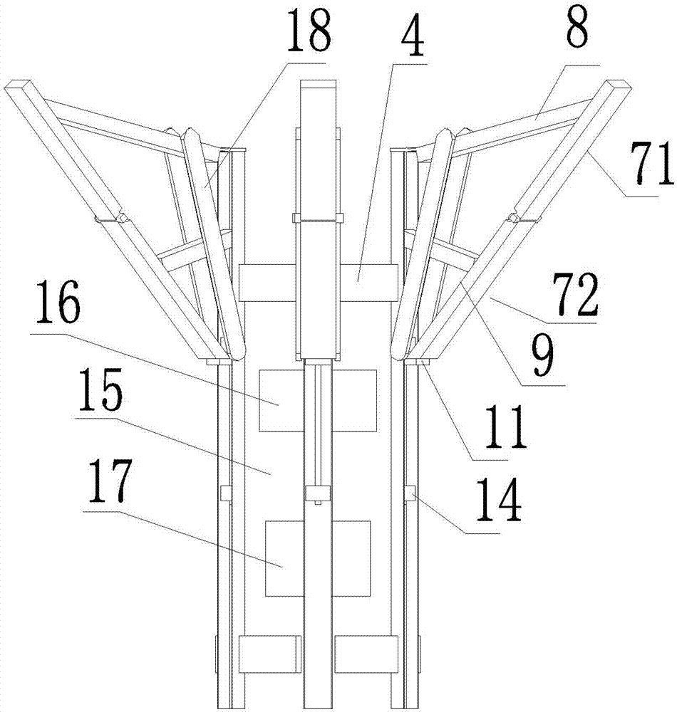 Inverted-umbrella-shaped leaf and fruit collecting device