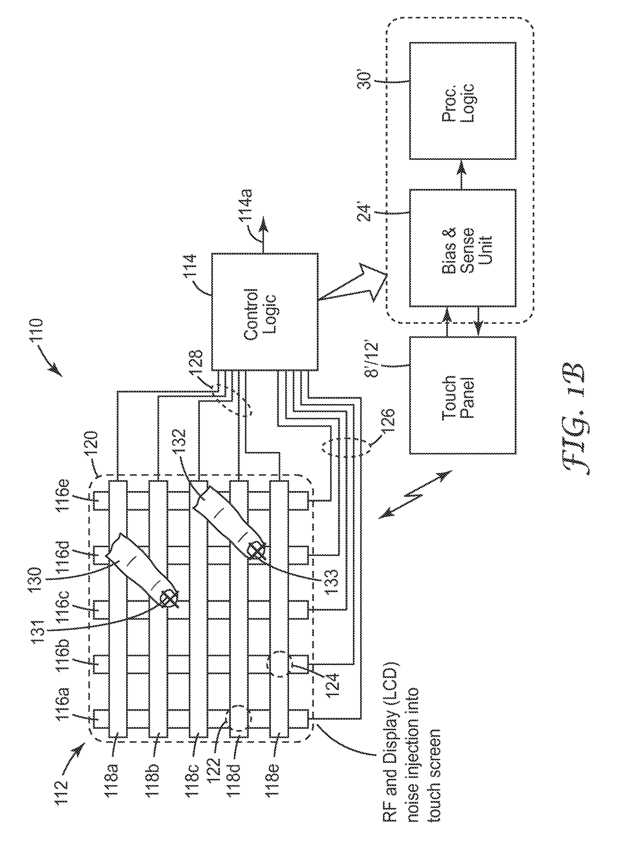Capacitive-based touch apparatus and method with reduced interference