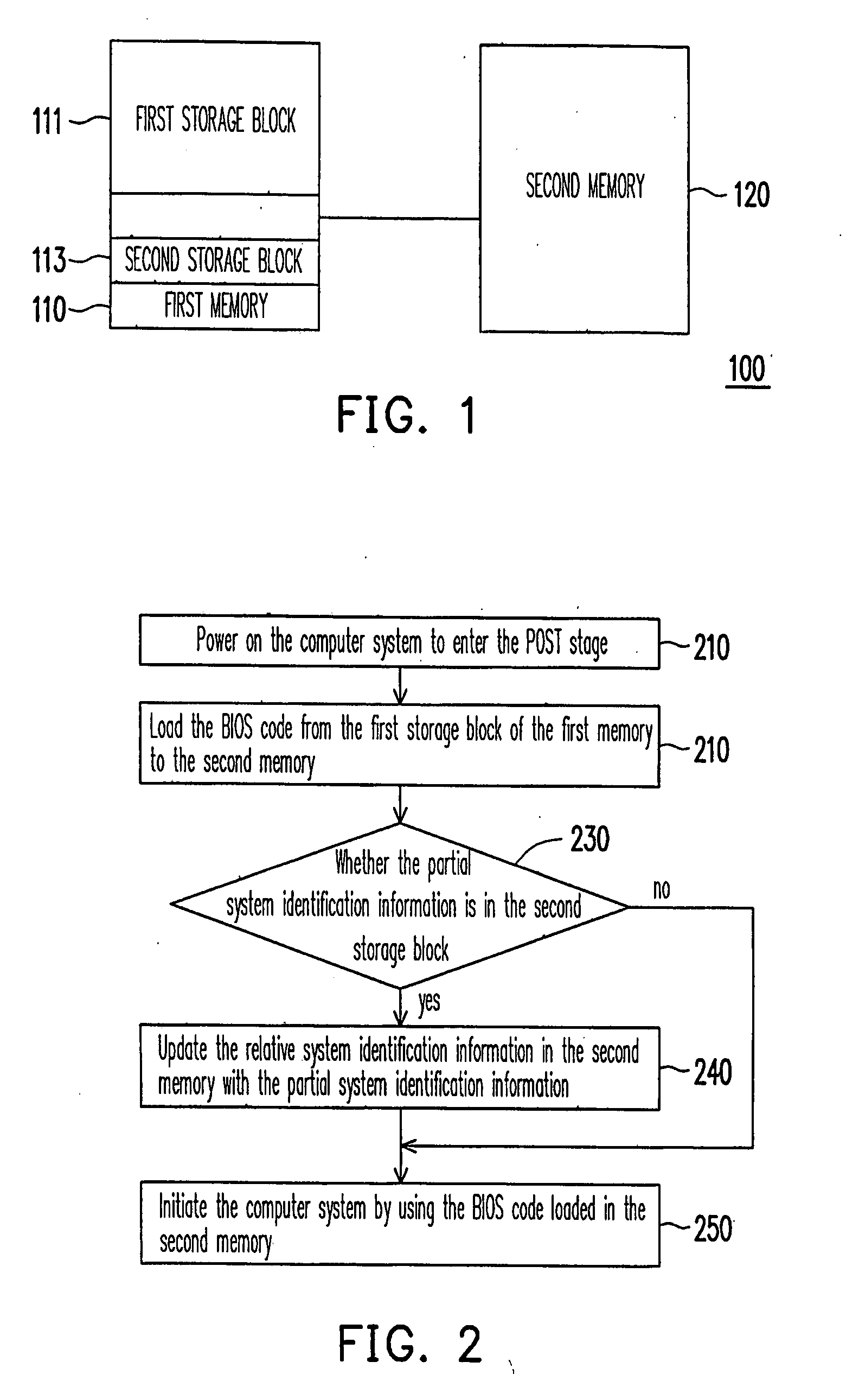 Method for executing power on self test on a computer system and updating SMBIOS information partially