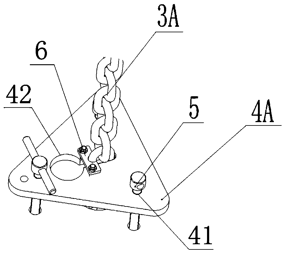 Balance weight fastening and hoisting device and crawler crane with same