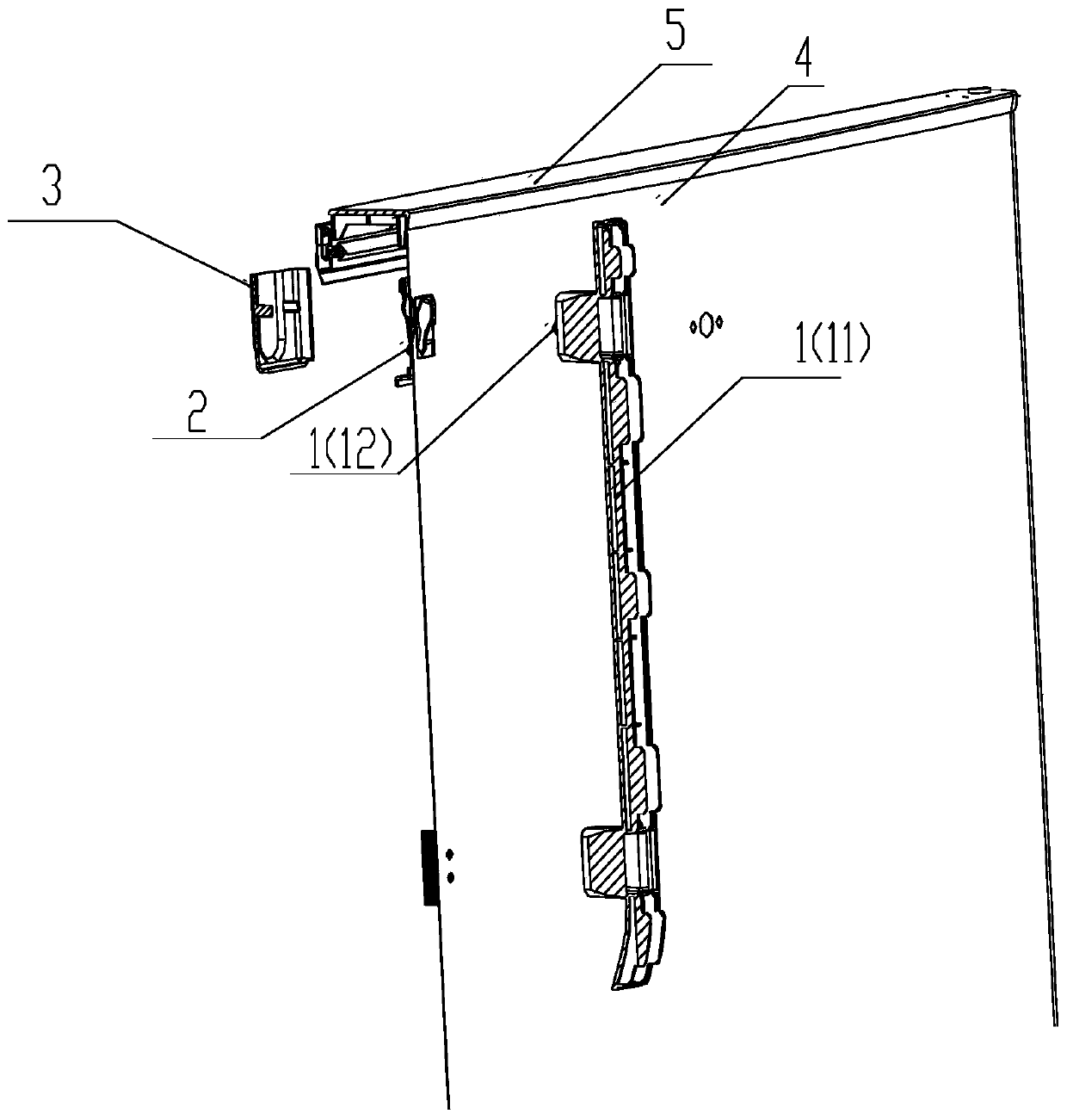 Fixing structure of outward-pulling handle and refrigerator