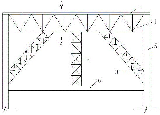Roof steel truss slipping rail and dismounting and installing method thereof